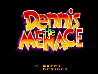 Dennis the Menace title screen for Super Nintendo